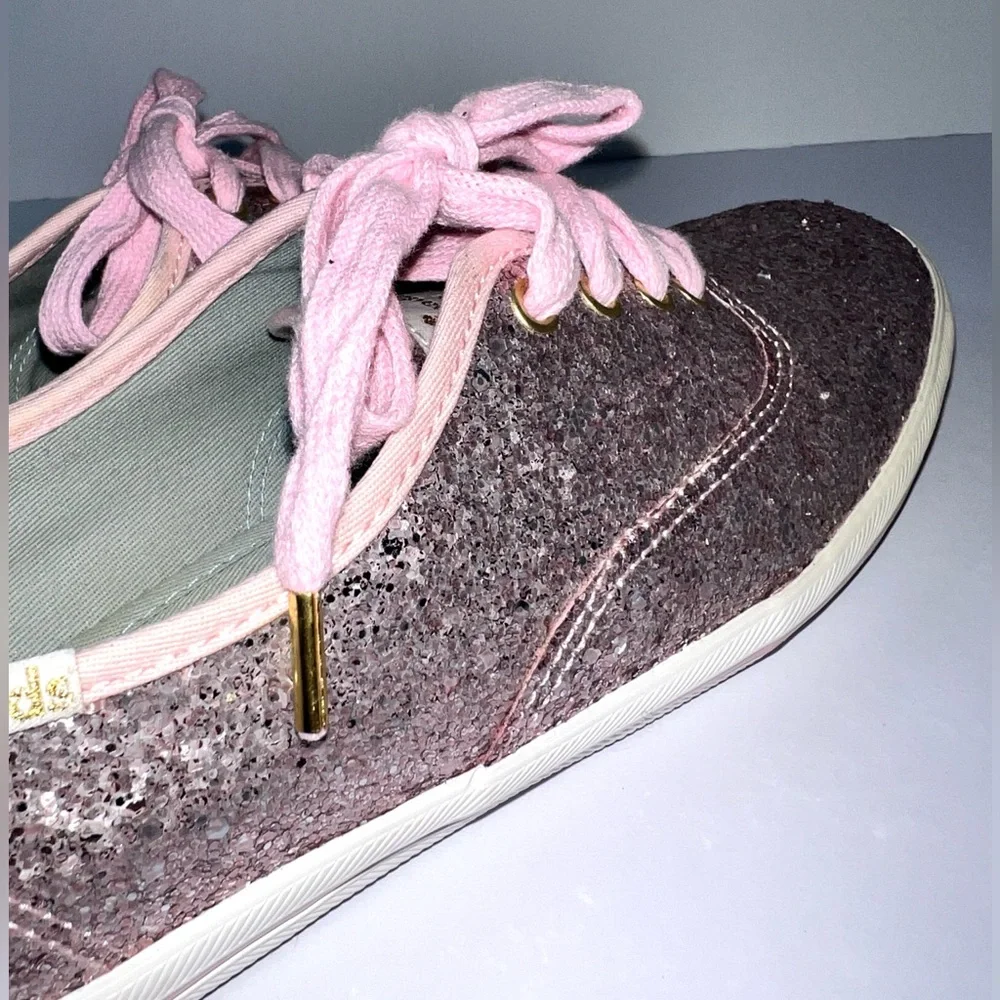 Keds Kate Spade New York Champion Pink lavender Glitter Sneakers Keds sz‎ 7